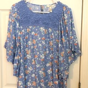 Matilda Jane flora winged sleeve shirt, size L